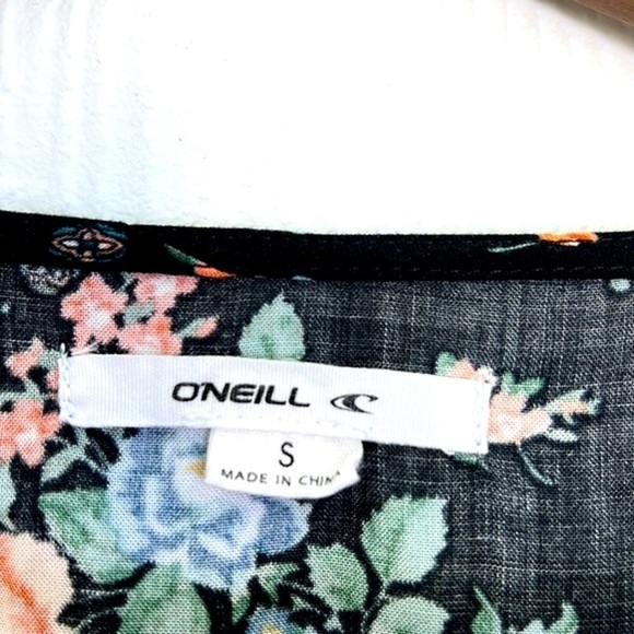O’Neill - Nicole Floral Colorful Short Sleeve Button Down Midi Dress Size Small - Picture 10 of 12
